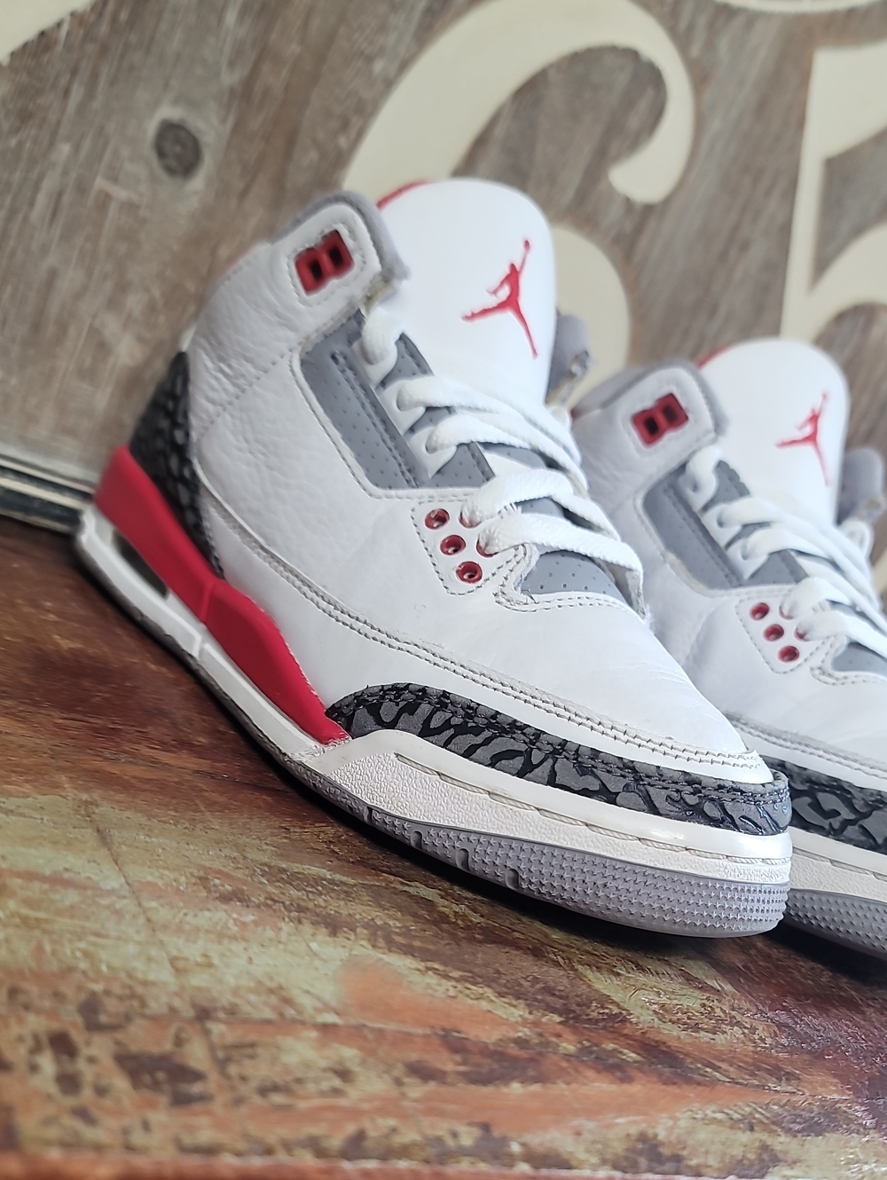 Nike Air Jordan 3 Retro 'Fire Red' Wmns 6 Good/Fair Condition. Fast Shipping - Picture 6 of 16